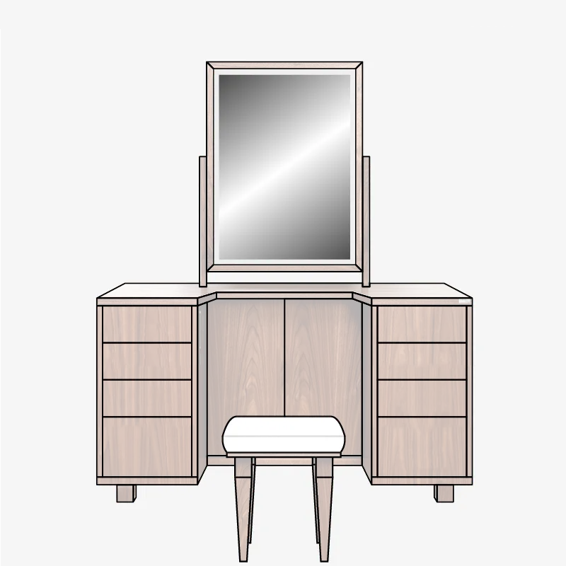 Dressing-Table-4-draw-texture-stool