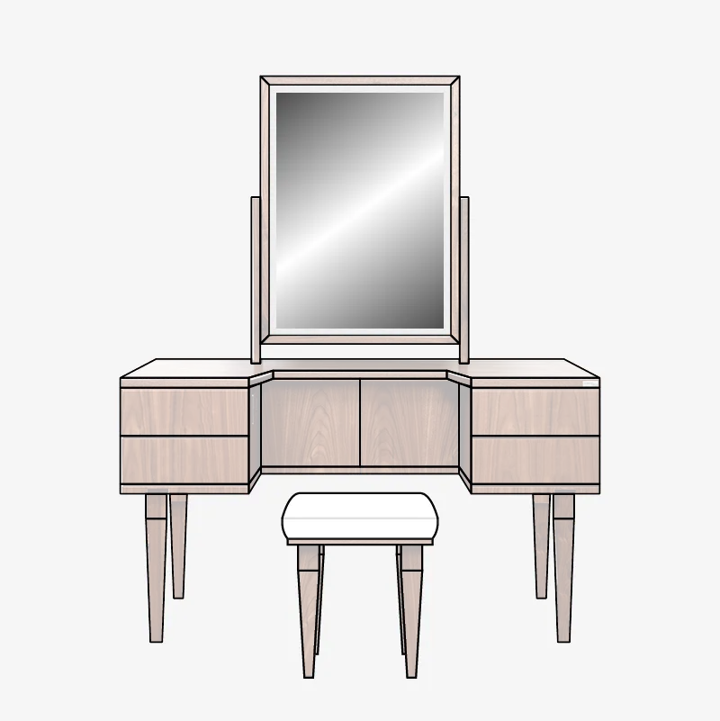 Dressing-Table-2-draw-texture-stool