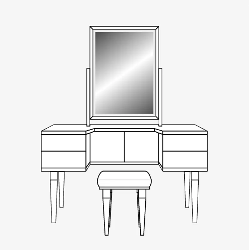 Dressing-Table-2-draw-stool
